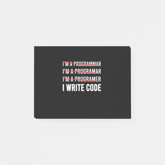 Funny Programmer I Wite Code Post-it® Notes (Voorkant)