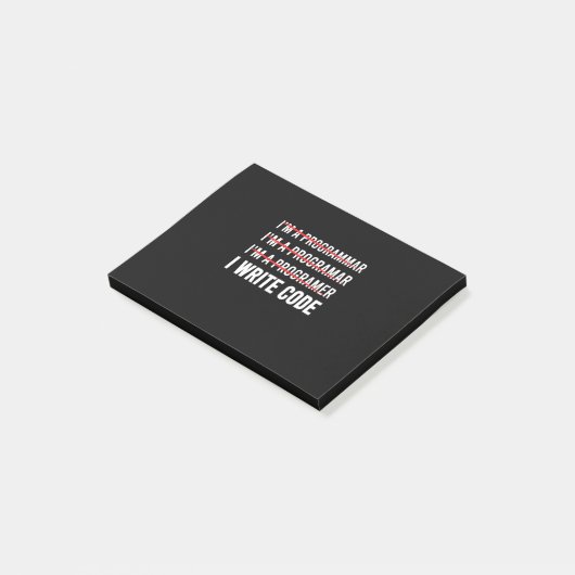 Funny Programmer I Wite Code Post-it® Notes (Schuin)