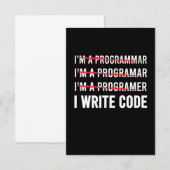 Funny Programmer I Wite Code RSVP Kaartje (Voorkant / Achterkant)