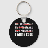 Funny Programmer I Wite Code Sleutelhanger (Voorkant)