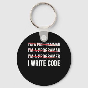 Funny Programmer I Wite Code Sleutelhanger