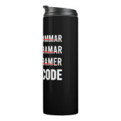 Funny Programmer I Wite Code Thermosbeker (Geroteerd rechts)