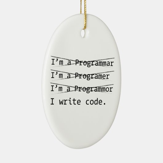 Funny Programmer Keramisch Ornament (Rechts)