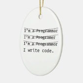 Funny Programmer Keramisch Ornament (Links)