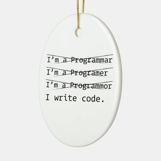 Funny Programmer Keramisch Ornament (Links)