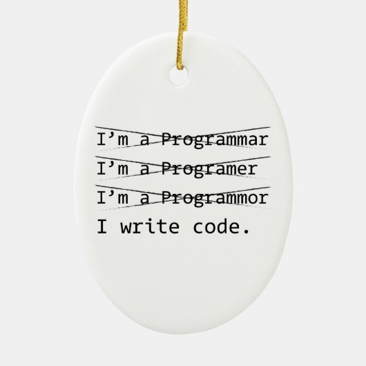 Funny Programmer Keramisch Ornament (Voorkant)