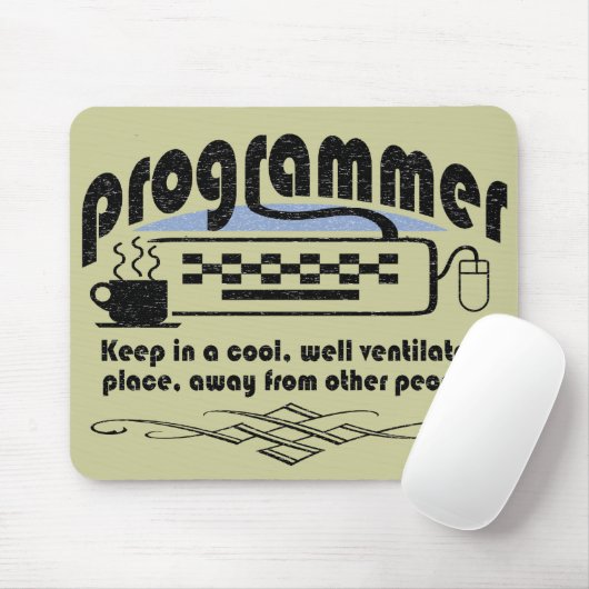 Funny Programmer Muismat (Met muis)