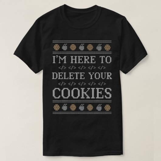 Funny Programmer Nerd Geek Kerstkoekjes Ugly T-shirt (Design voorkant)