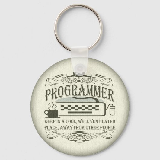 Funny Programmer Sleutelhanger (Voorkant)