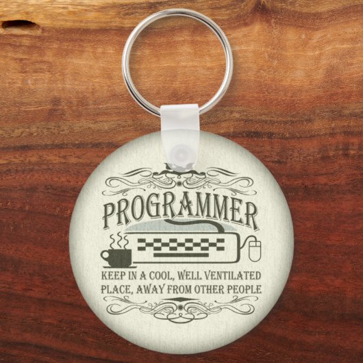 Funny Programmer Sleutelhanger (Voorkant)