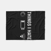 Funny Programmer Things I Hate Gamer Fleece Deken (Voorkant (Horizontaal))