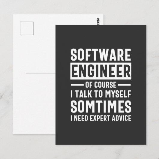 Funny Programming Software Engineer Gift Briefkaart (Voorkant / Achterkant)
