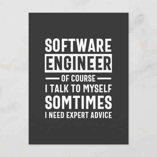 Funny Programming Software Engineer Gift Briefkaart (Voorkant)