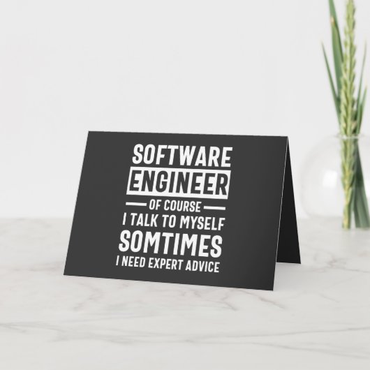 Funny Programming Software Engineer Gift Feestdagen Kaart (Voorkant)