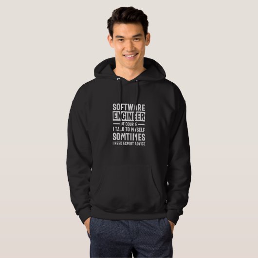 Funny Programming Software Engineer Gift Hoodie (Voorkant volledig)
