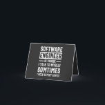 Funny Programming Software Engineer Gift Kaart<br><div class="desc">Grappig programmeerontwerp dat luidt: "Software Engineer natuurlijk ik praat soms met mezelf, ik heb deskundig advies nodig". Dat is precies goed voor een programmeur die Computer Software ontwikkelt voor de kost.</div>