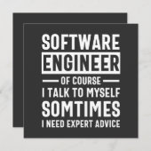 Funny Programming Software Engineer Gift Kaart (Voorkant / Achterkant)