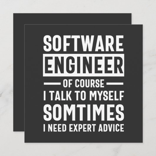 Funny Programming Software Engineer Gift Kaart (Voorkant / Achterkant)