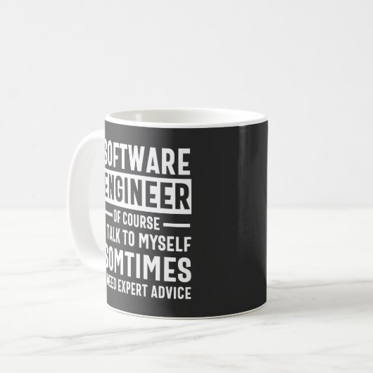 Funny Programming Software Engineer Gift Koffiemok (Voorkant links)
