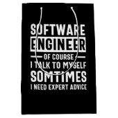 Funny Programming Software Engineer Gift Medium Cadeauzakje (Voorkant)