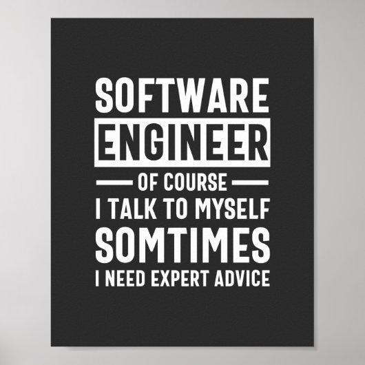 Funny Programming Software Engineer Gift Poster (Voorkant)