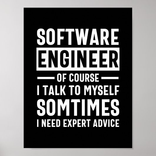 Funny Programming Software Engineer Gift Poster (Voorkant)