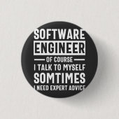 Funny Programming Software Engineer Gift Ronde Button 3,2 Cm (Voorkant)