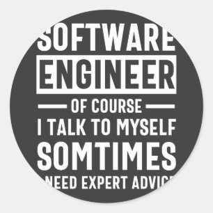 Funny Programming Software Engineer Gift Ronde Sticker