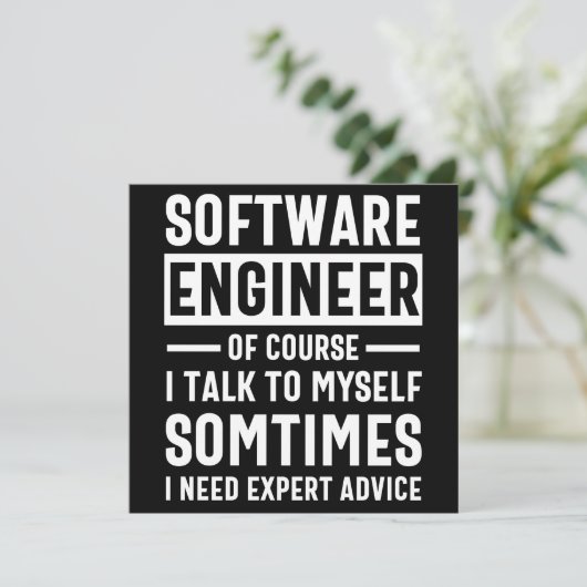 Funny Programming Software Engineer Gift Save The Date (Staand voorkant)