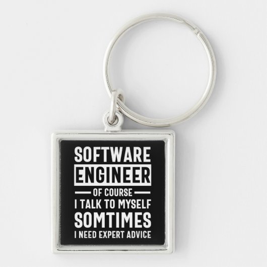 Funny Programming Software Engineer Gift Sleutelhanger (Voorkant)