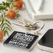 Funny Programming Software Engineer Gift Sleutelhanger (Voorkant Rechts)