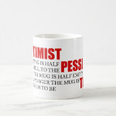 Funny Project Management Gezegde Optimist Pessimis Koffiemok (Center)