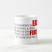 Funny Project Management Gezegde Riding Bike Hell Koffiemok (Center)