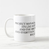Funny Project Management Gezegde Riding Bike Hell Koffiemok (Links)