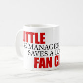 Funny Project Management Gezegde Risk Fan Cleaning Koffiemok (Voorkant links)