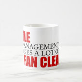 Funny Project Management Gezegde Risk Fan Cleaning Koffiemok (Center)