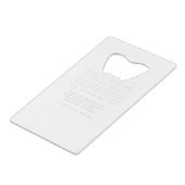 Funny Project Manager Dictionary Definition Creditkaart Flessenopener (Achterkant Gekanteld)