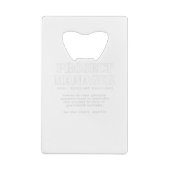 Funny Project Manager Dictionary Definition Creditkaart Flessenopener (Achterkant)