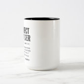 Funny Project Manager Dictionary Definition, Humor Tweekleurige Koffiemok (Center)