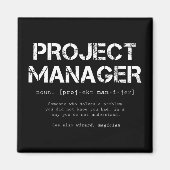 Funny Project Manager Dictionary Definition Magneet (Voorkant)