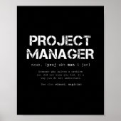 Funny Project Manager Dictionary Definition Poster (Voorkant)