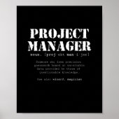 Funny Project Manager Dictionary Definition Poster (Voorkant)