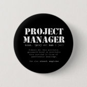 Funny Project Manager Dictionary Definition Ronde Button 5,7 Cm (Voorkant)