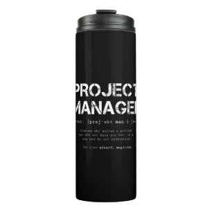 Funny Project Manager Dictionary Definition Thermosbeker