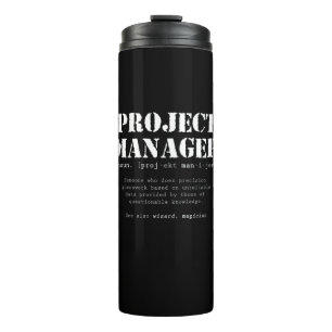 Funny Project Manager Dictionary Definition Thermosbeker
