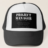 Funny Project Manager Dictionary Definition Trucker Pet (Voorkant)