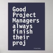 Funny Project Managers citeren Cruel Misquote PMO Poster (Voorkant)