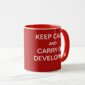 Funny Project System Developer Gift - Go Live Joke Mok (Voorkant rechts)
