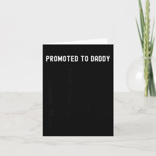 Funny Promoted To Daddy Baby Gift For New Daddy 20 Kaart (Voorkant)