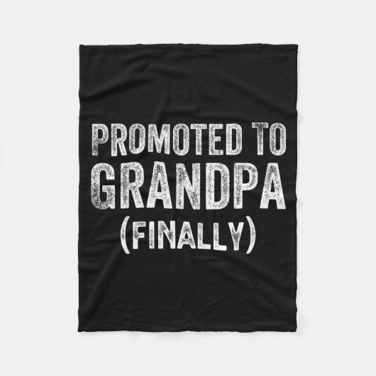 Funny Promoted To Grandpa Finally Pregnancy Announ Fleece Deken (Voorkant)